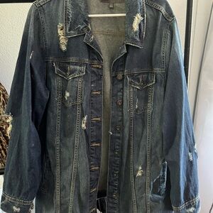 TORRID Distressed Oversized Denim Jacket